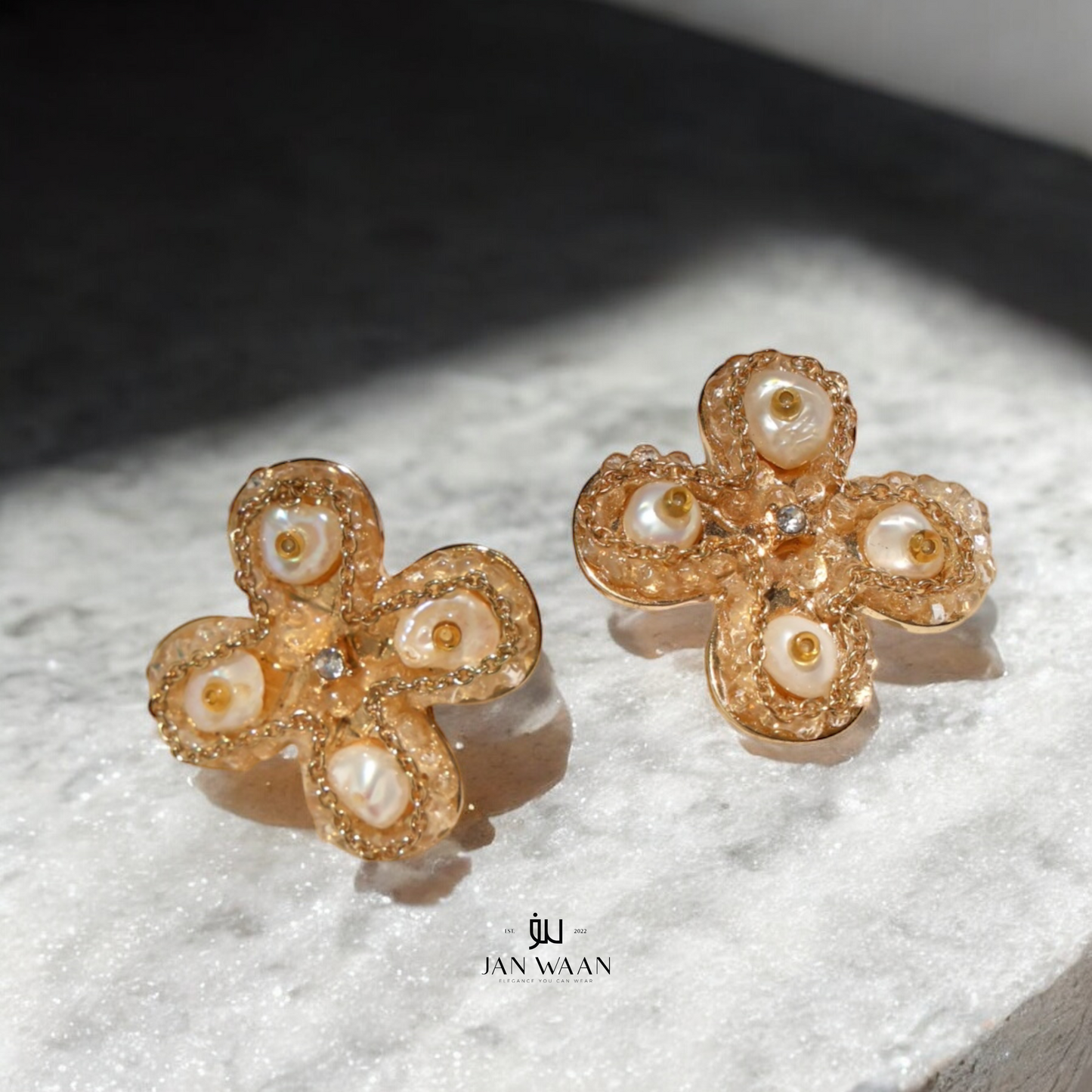 Pearlescent Petals Earrings