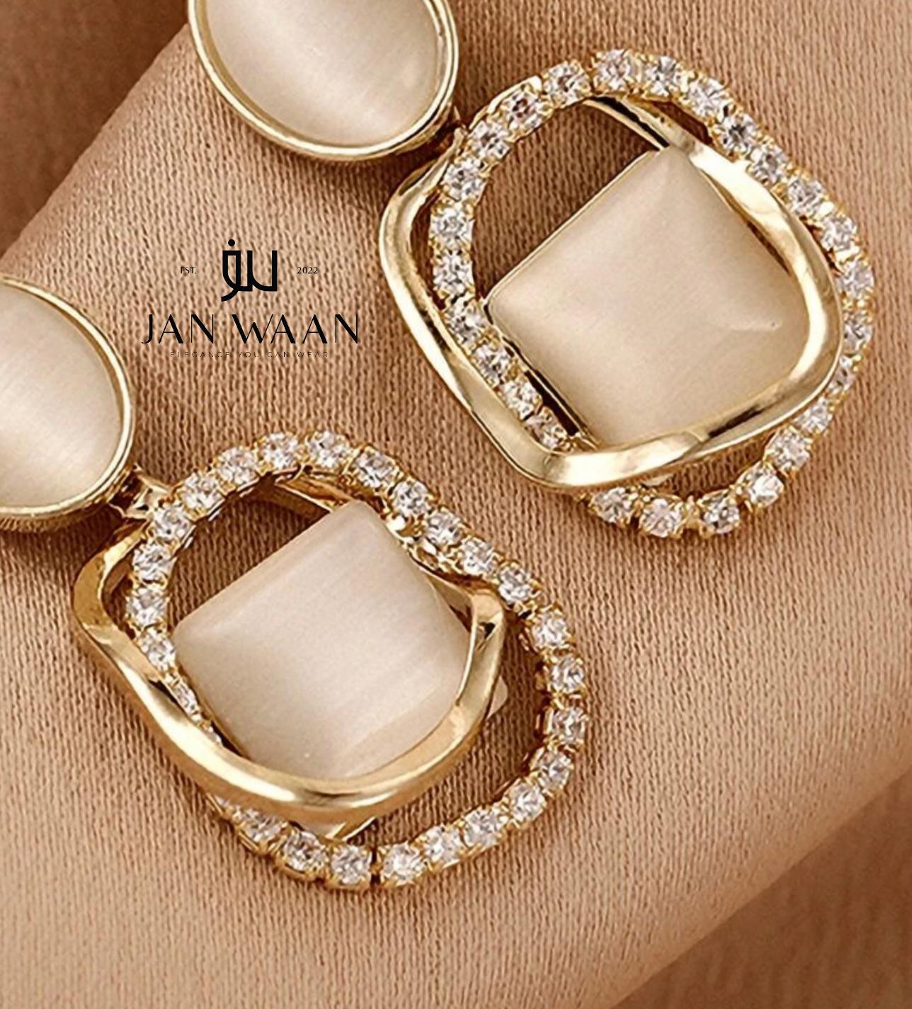 RHINESTONE DÉCOR DROP EARRINGS