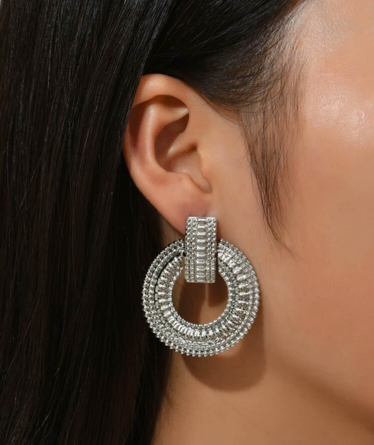 TEXTURED METAL EARRINGS
