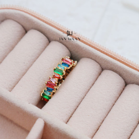 CHRIS MULTICOLOR BAGUETTE RING