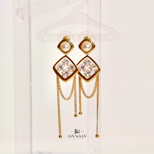 Diamond Dangle Earrings