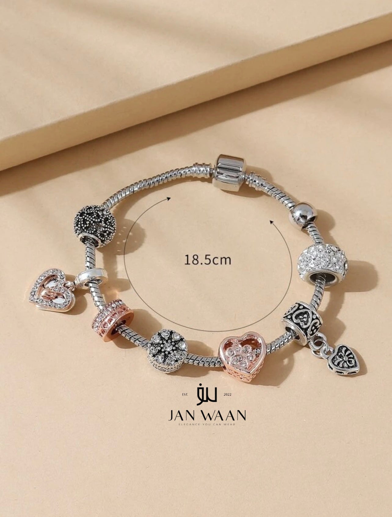 HEART DECOR CHARM BRACELET